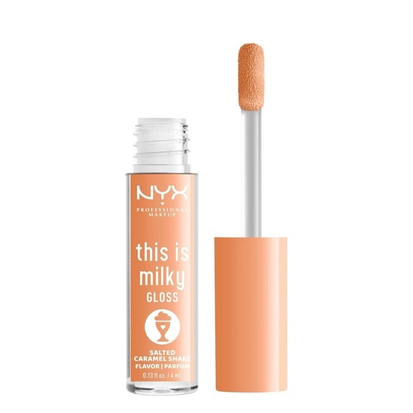 NYX This is Milky Gloss Salted Caramel Shake Hydrating Shine Lip Gloss - Picture 1 of 5